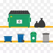 垃圾集装箱垃圾箱回收.垃圾桶收集载体