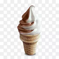 巧克力冰淇淋汉堡包冰淇淋圆锥圣代