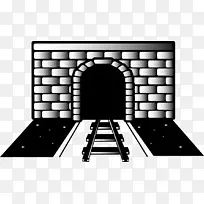 铁路运输列车隧道剪贴画铁路隧道图