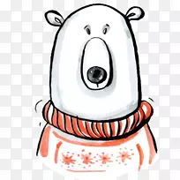北极熊t恤圣诞老人礼物-北极熊材料