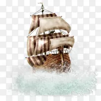 小船剪贴画-海盗船