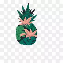 图标-热带花卉菠萝图案