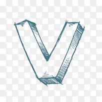 字母-绿色字母v