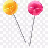 棒棒糖糖果剪贴画-粉红棒棒糖