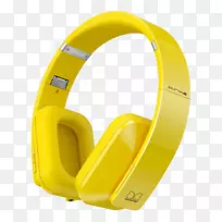耳机数字数据耳机.黄色耳机
