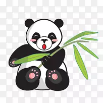 大熊猫卡通熊夹艺术-熊猫