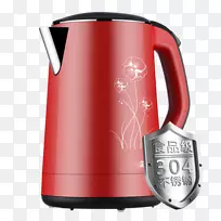 电水壶厨房电锅-红水壶