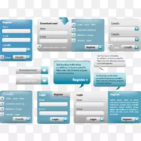 表单web设计web模板系统网站蓝色用户界面工具包