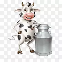 奶牛挤奶插图-准备挤奶奶牛