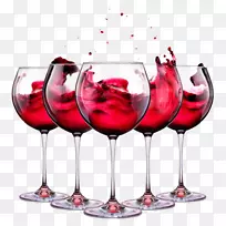 红酒白葡萄酒美乐酒杯葡萄红葡萄酒杯