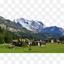 准弗鲁湖腾特拉肯建筑-瑞士景点Jungfrau