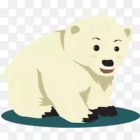 北极熊剪贴画.白色北极熊