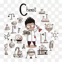 化学科学家插图-小科学家