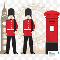 伦敦免版税插图-英国士兵