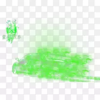 绿色图案-明亮的汽车