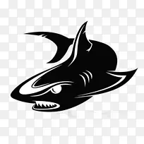 鲨鱼标志剪贴画-鲨鱼