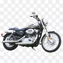 哈雷-戴维森运动自定义摩托车0-哈雷戴维森银色摩托车