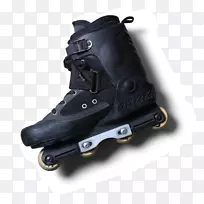 滚轴溜冰鞋冰溜冰鞋黑色溜冰鞋