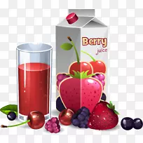 草莓汁，奶昔，石榴汁，蔓越莓汁-草莓混合汁