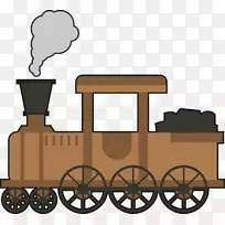 铁路运输卡通机车.褐煤列车机车