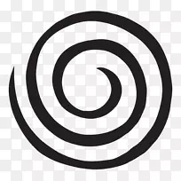 商标黑白字体-圆形漩涡