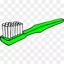 牙刷牙膏牙科剪贴画卡通牙刷