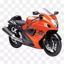 铃木Hayabusa摩托车橙色山地自行车运动自行车铃木Hayabusa运动摩托车