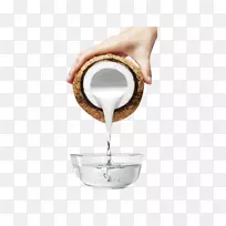 椰子油变质牛奶食品-无拉清澈椰子油创意