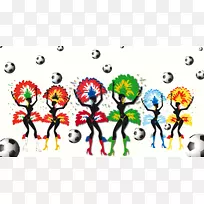 巴西狂欢节桑巴拉足球舞蹈