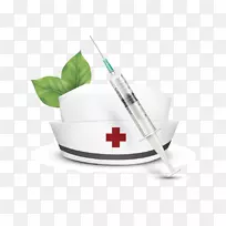 健康保险保健护士帽-注射器护士帽