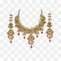 仿古拉巴珠宝服装首饰耳环.印度珠宝PNG图片