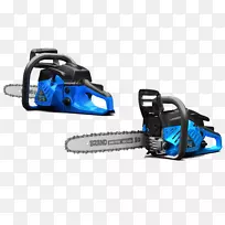 电动工具锯花园工具-蓝色链锯展