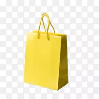 可重复使用的购物袋纸-黄色购物袋