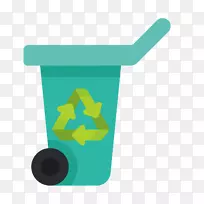废物容器-绿色垃圾桶