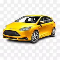 2014年福特Focus st Car福特嘉年华s-max-Ford Focus黄色轿车