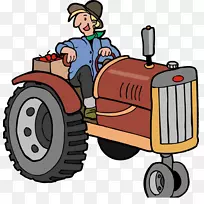 拖拉机动画-敞开式拖拉机