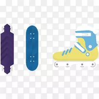 滑板溜冰鞋溜冰滑板和溜冰鞋