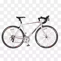 自行车车架富士自行车巨型自行车公路自行车一辆白色自行车