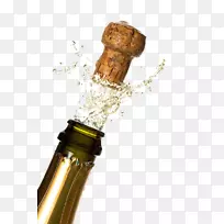 香槟酒瓶塞-蓬松香槟图片