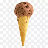 巧克力冰淇淋巧克力松露冰淇淋锥