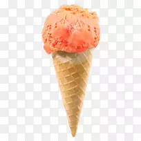 冰淇淋筒巧克力冰淇淋华夫饼冰淇淋圆锥