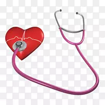 听诊器心脏医学.心脏透明听诊器