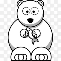 北极熊动画剪贴画.熊的轮廓