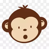 猴子生日剪贴画-袜子猴剪贴画