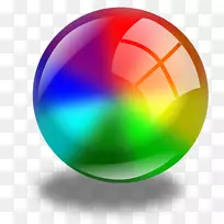 球体彩色圆圈剪贴画-光滑球体剪贴画