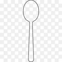 黑白餐具剪贴件