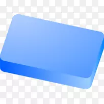长方形蓝-卡通肥皂剪贴画
