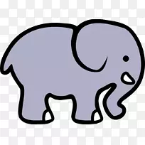 亚洲象剪贴画-大象剪贴画