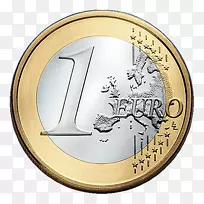 1欧元硬币货币欧元区-欧元硬币透明巴布亚新几内亚