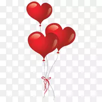 心脏气球情人节剪贴画-迷你心脏剪贴画